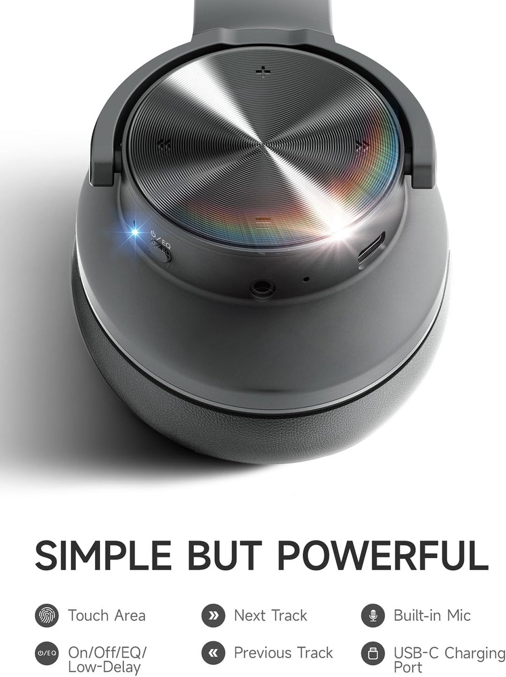 Auriculares Bluetooth Inalámbricos con 120h de Autonomía, EQ y Modo Bajo Latencia