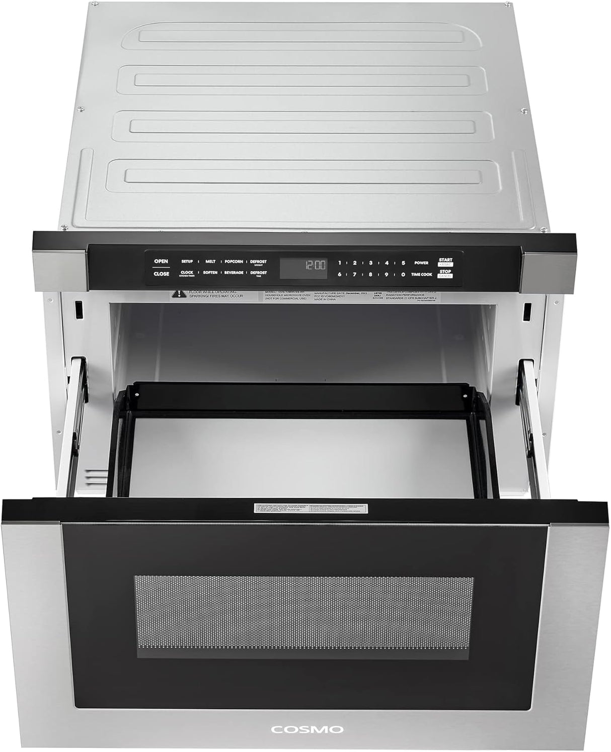 Microondas Empotrado COSMO con Presets Automáticos, COS-12MWDSS-NH