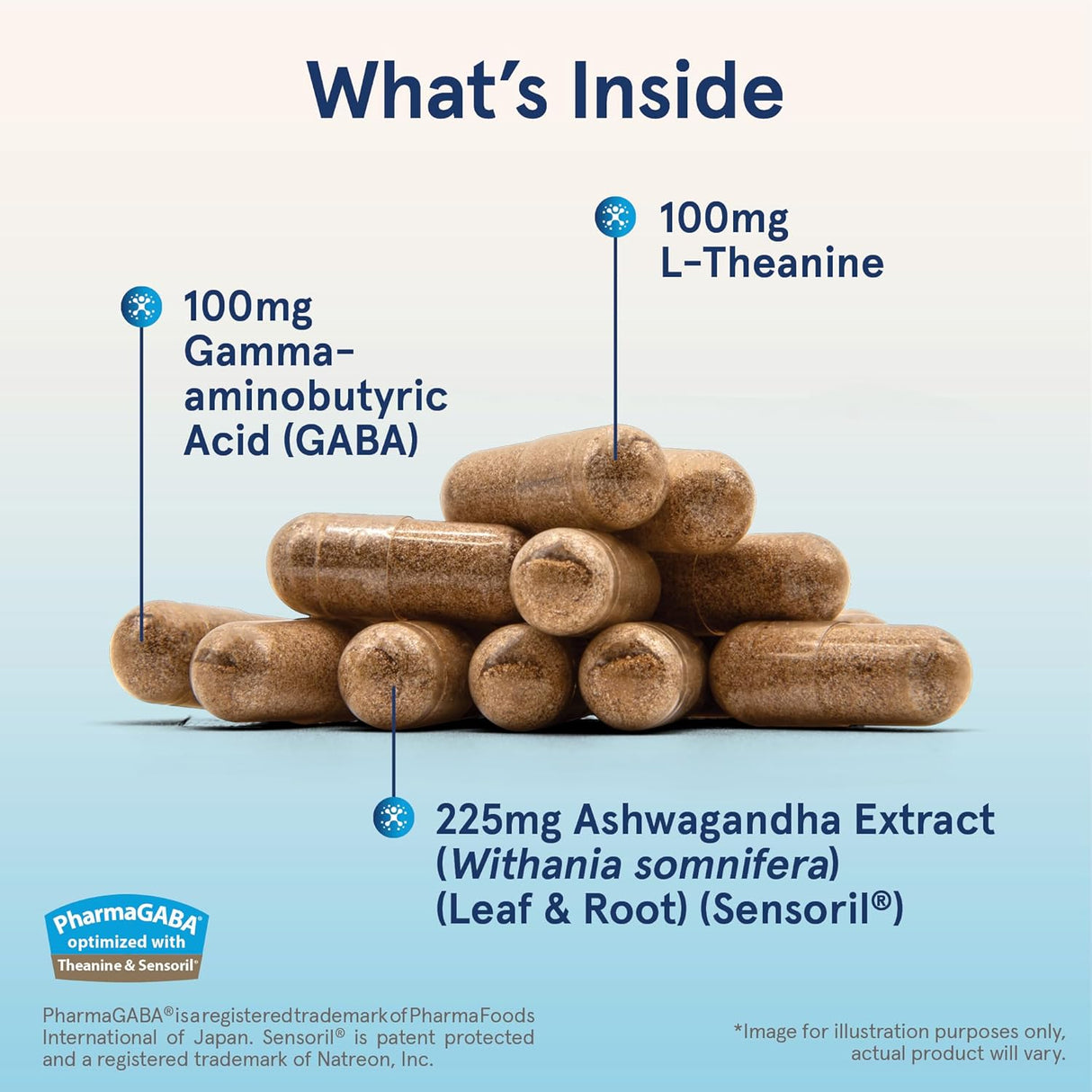 Suplemento GABA Soothe Jarrow, Relajación, 30 cápsulas veganas