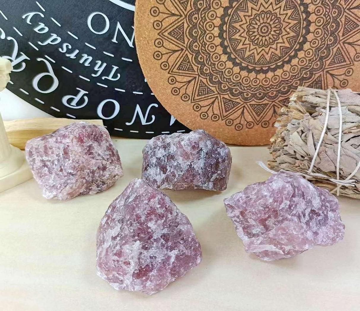 LAIDANLA Cuarzo fresa de 2 in, piedras naturales en bruto