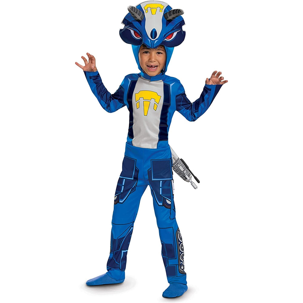 Disfraces de Triceratops para niños azul talla S
