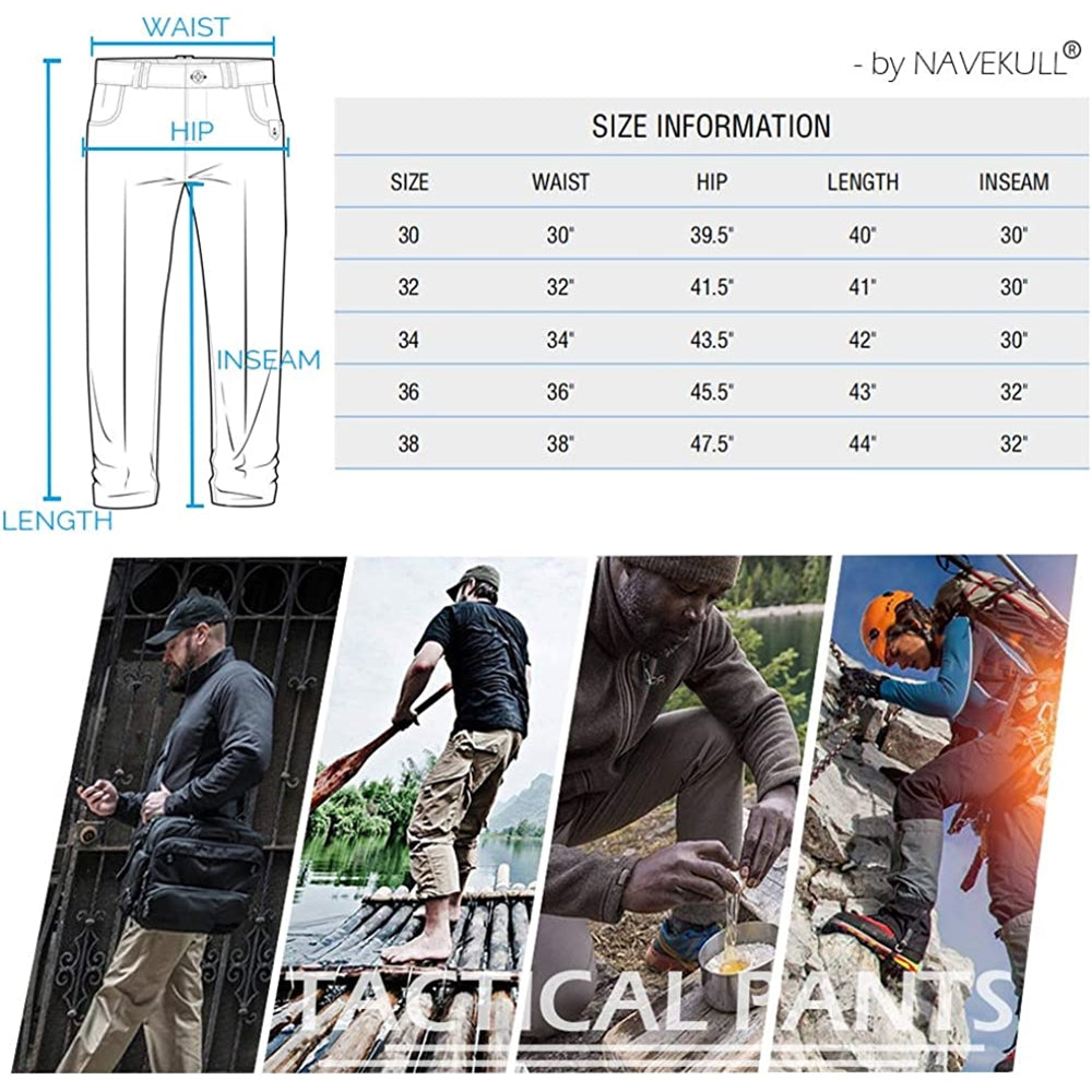 Pantalones tácticos ligeros impermeables Tamaño:30 w x 32 w