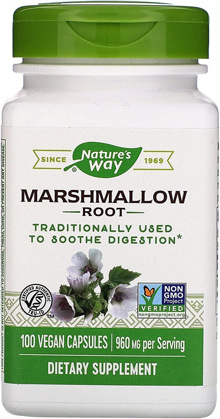 Suplemento Natures Way Raíz de malvavisco, 455 mg 100 cáp