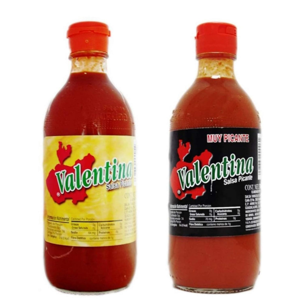 Salsa Valentina Hot y Extra Hot 12.5 oz (paquete de 2)