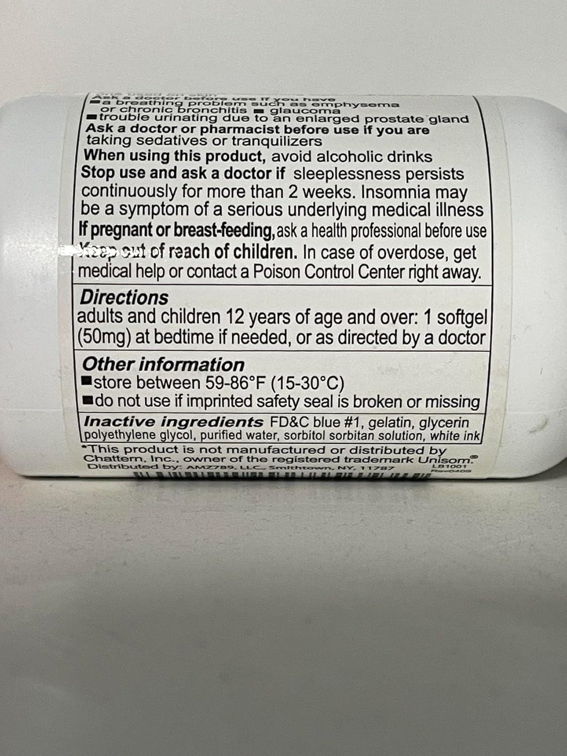 SueñoFácil Diphenhydramina 50mg, 220 Softgels, Sin hábito