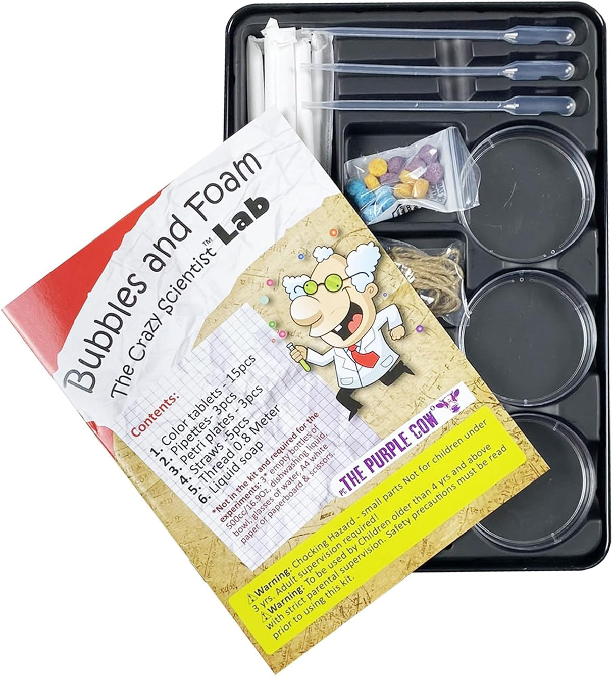 Kit de Ciencia Bubbles y Espuma - Purple Cow, 5522024