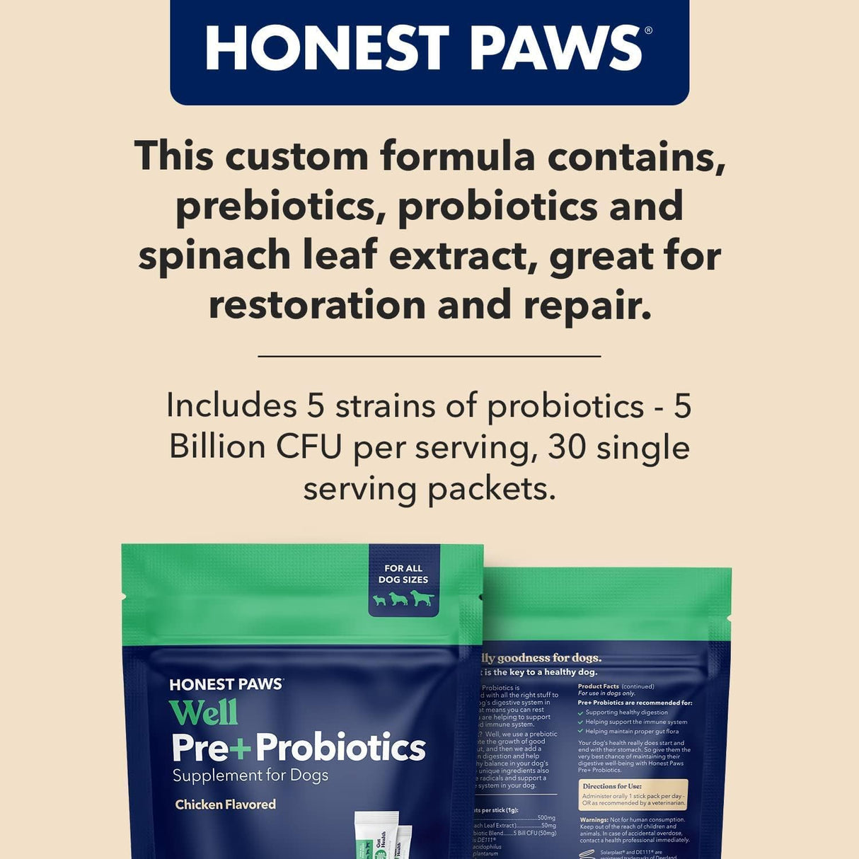 Vitaminas Probióticos para perros Polvo probiótico
