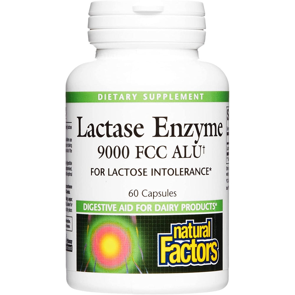 Suplemento enzima de lactasa ayuda intolerancia látea 60 cáp