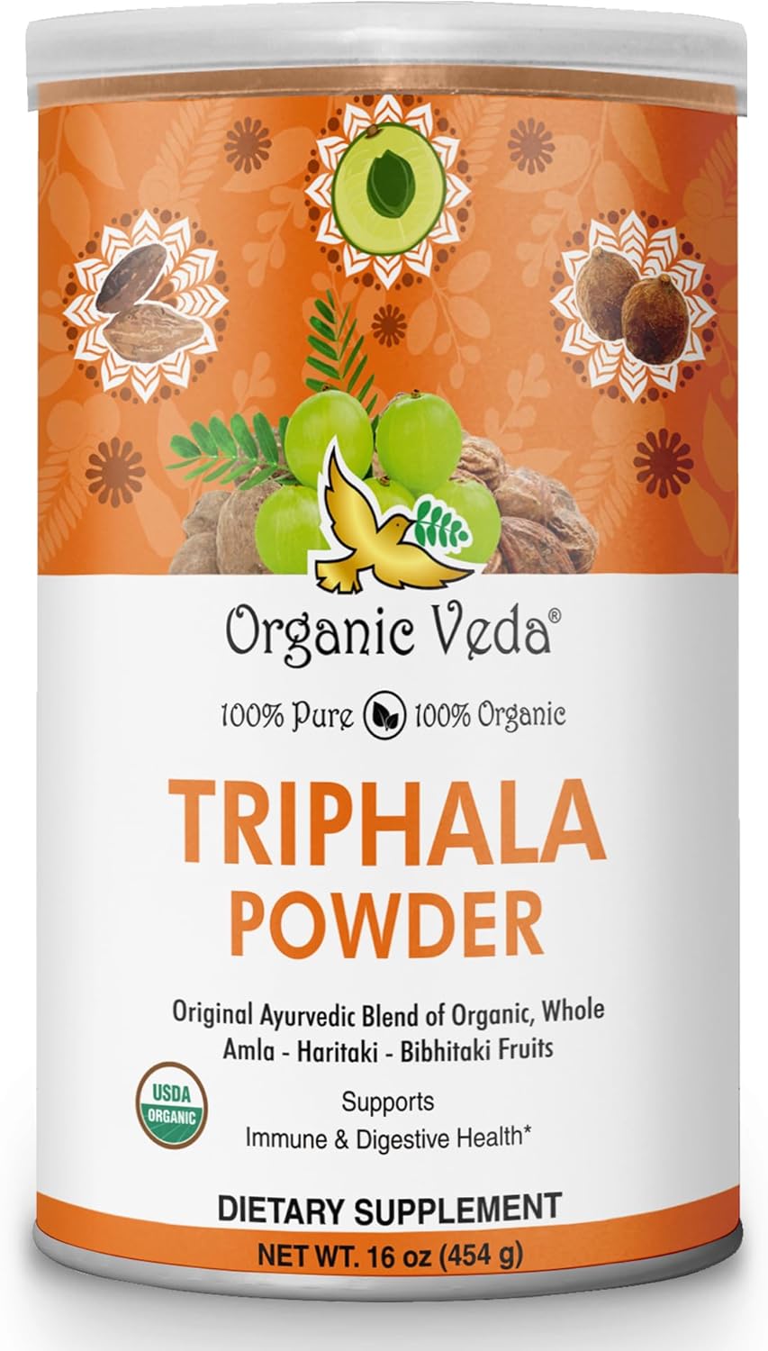 Suplemento Organic Veda Polvo de trifala puro 16 oz 454 gr