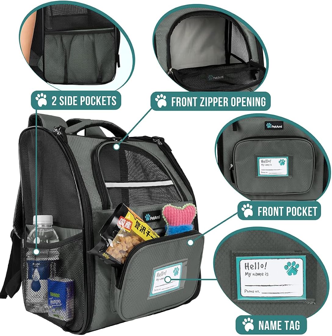 Mochila de lujo para gatos soporte de respaldo de cojín