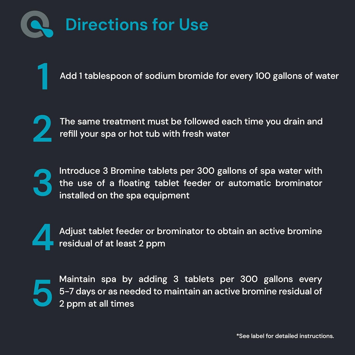 Tabletas de Bromuro AquaDoc 1.5lbs para Hot Tub y Spa