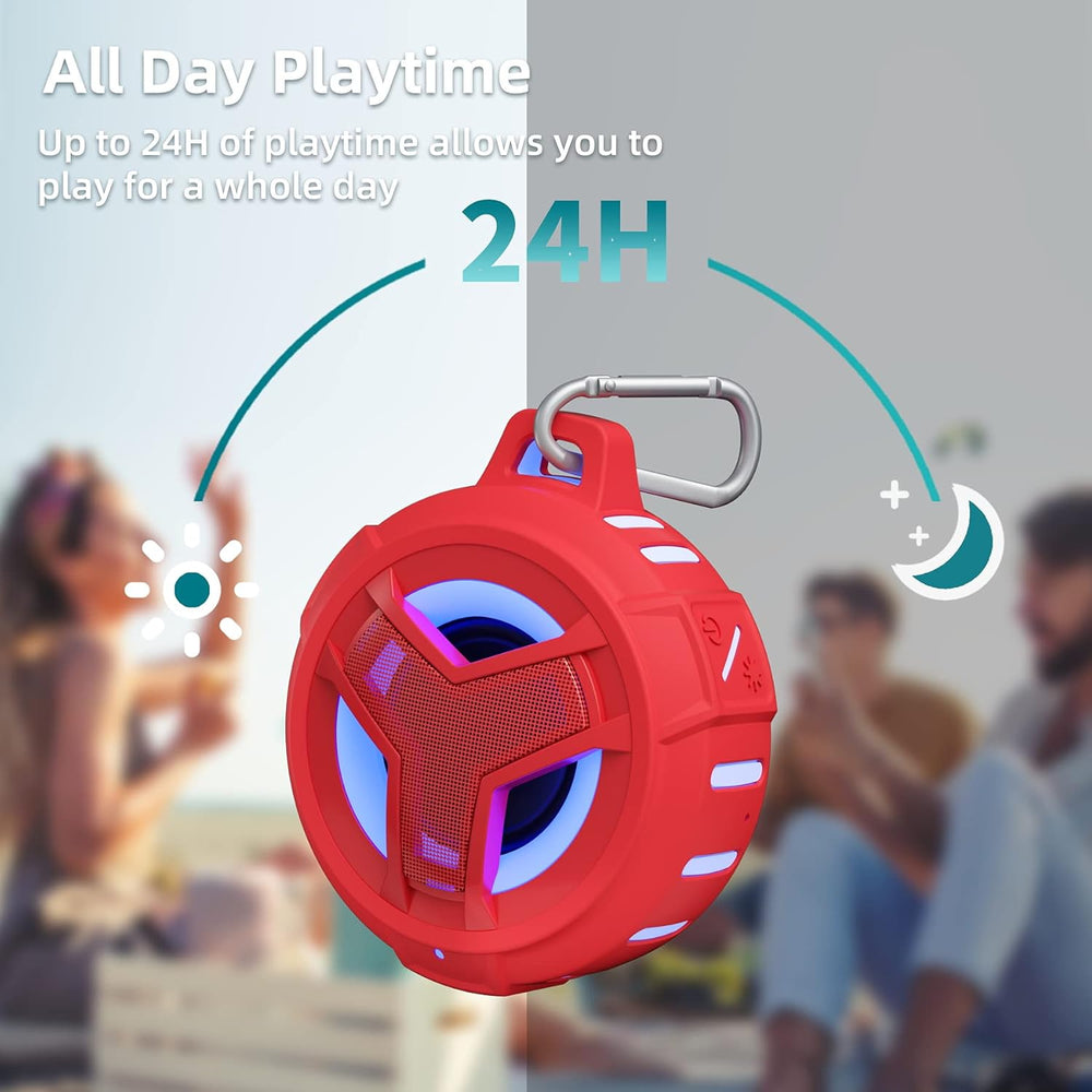 Altavoz Bluetooth de Ducha IPX7 Estéreo y Luz LED