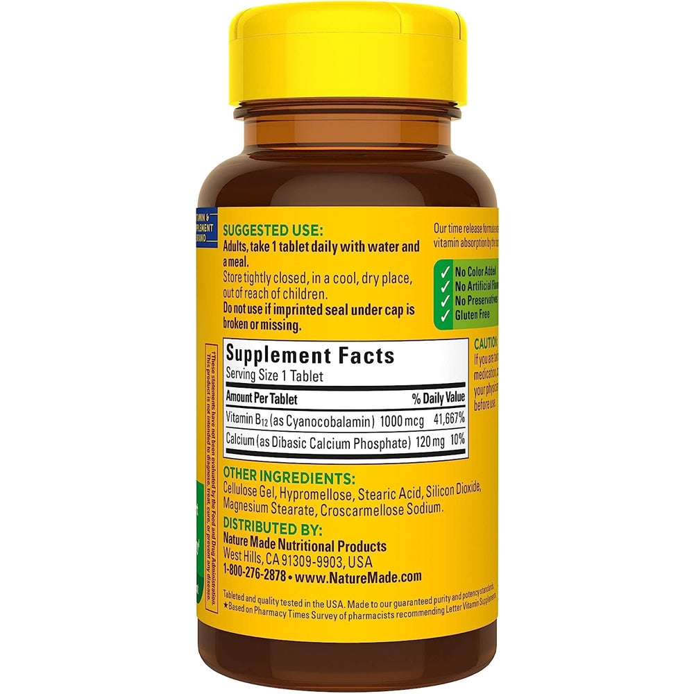 Suplemento Vitamina B12 1000 mcg liberación 75 unid