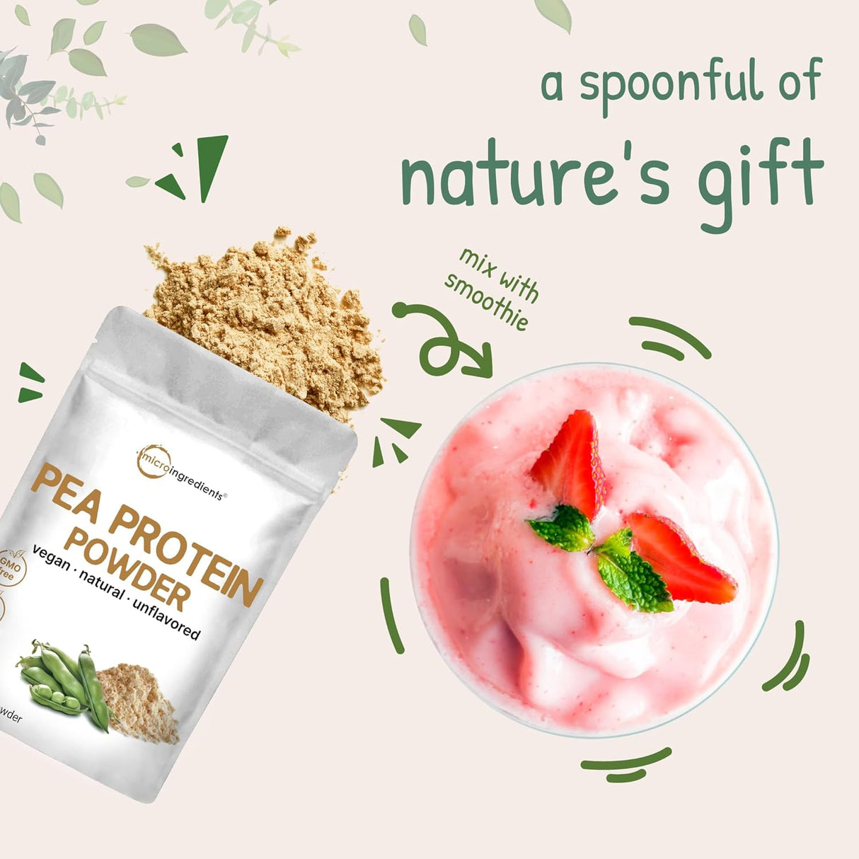 Suplemento Polvo de proteína de guisante 5 libras