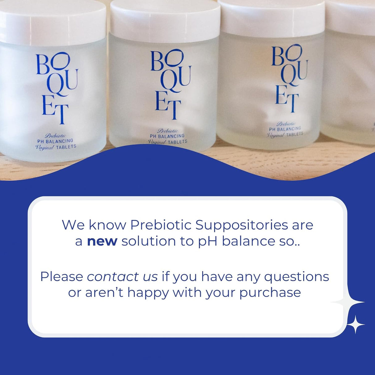 Boquet Supositorio prebiótico vaginal para una higiene 30und