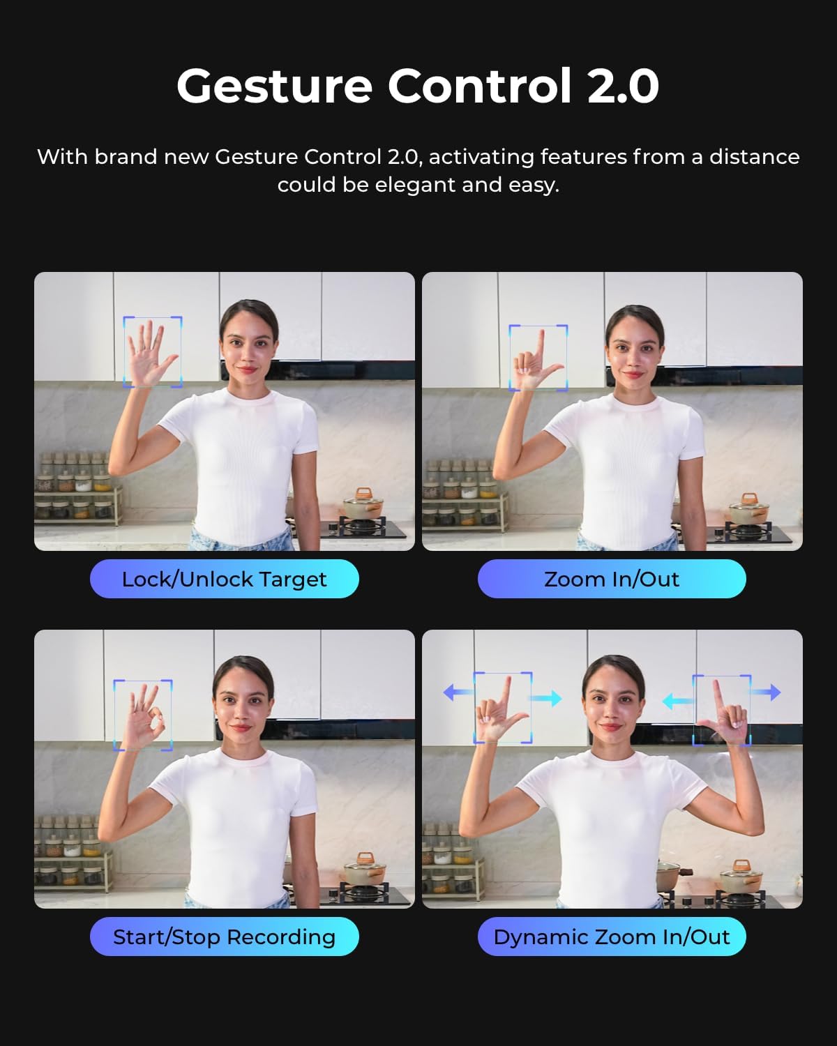Cámara OBSBOT 4K PTZ con IA, control gesto y streaming