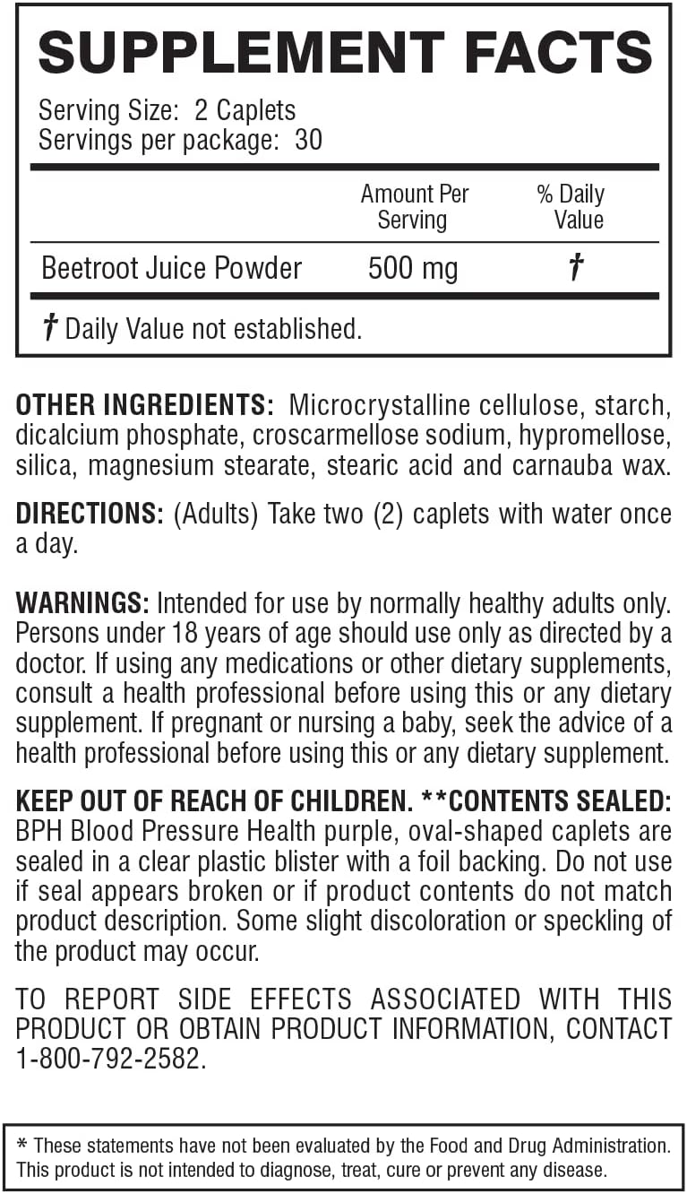Suplemento Dietético para la Presión Arterial, 60 Caplets
