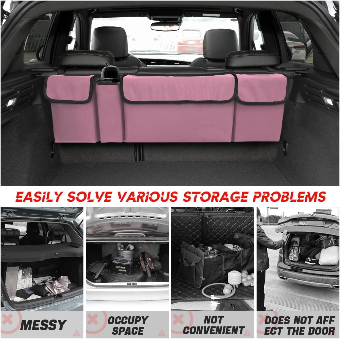 Organizador de Maletero BELOMI, Impermeable, Plegable, 4 Bolsillos