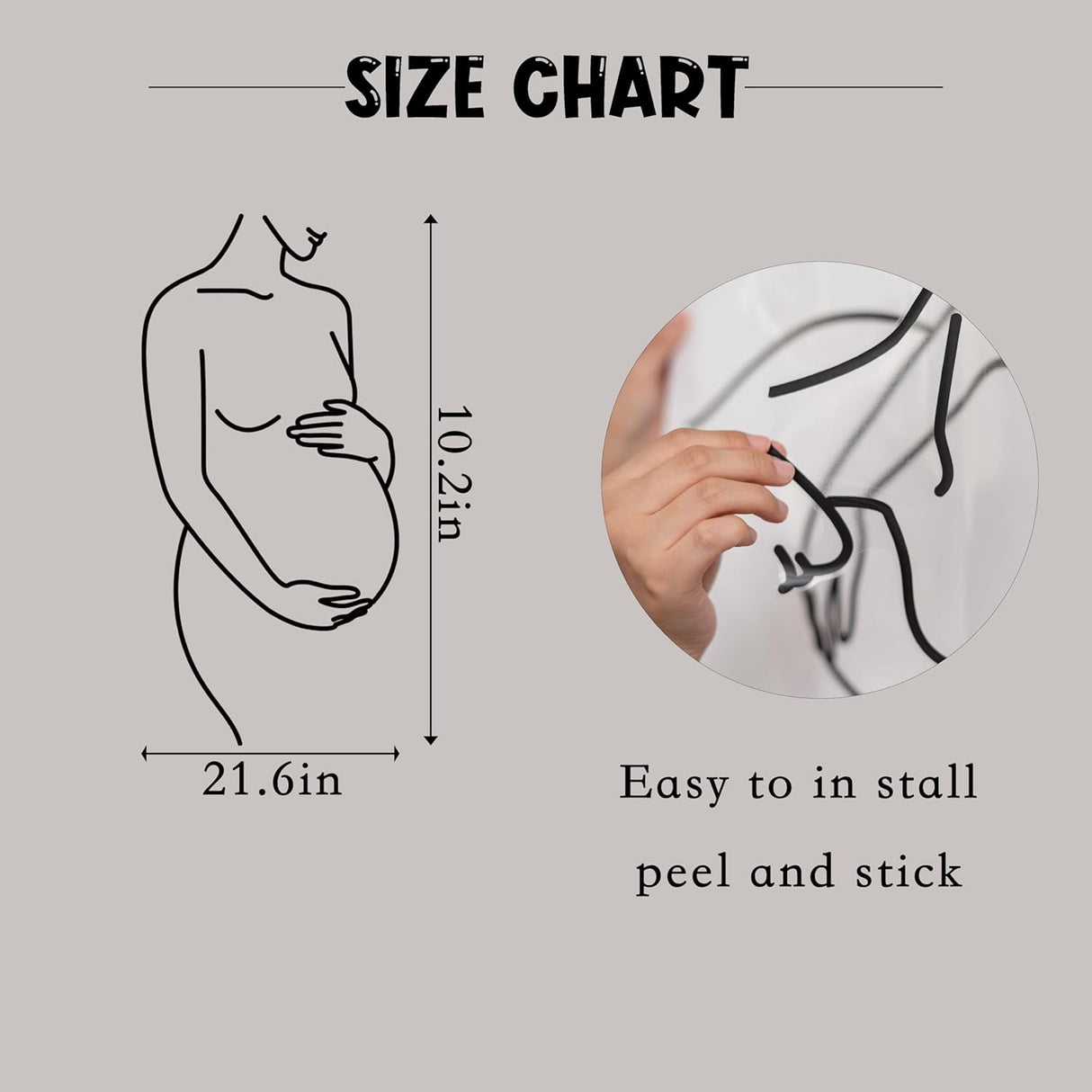 Vinilo Decorativo Embarazo - Stickers para Barriga, Fiesta bebé