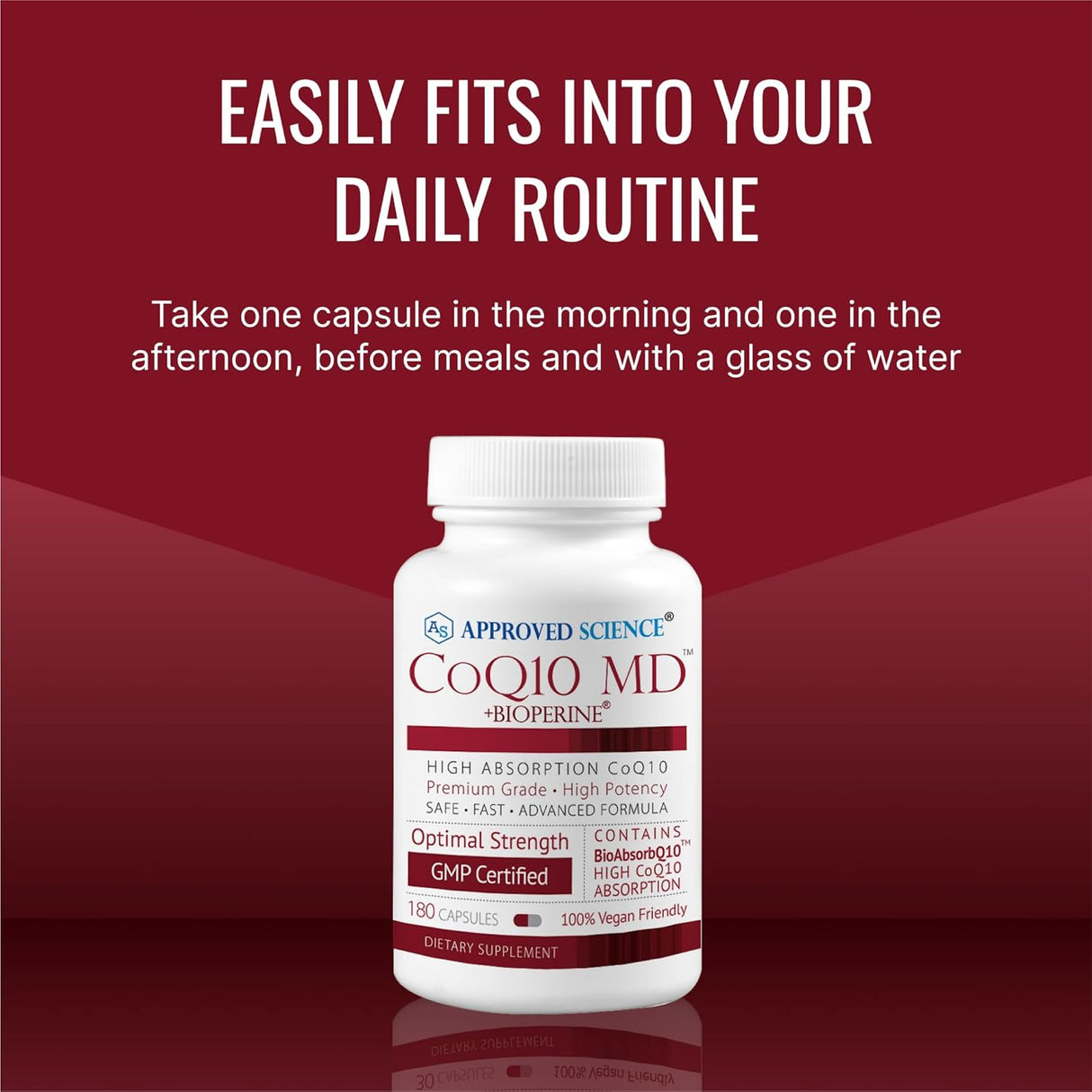 CoQ10 MD Extra Fuerza 300mg con BioPerine® 6 Meses