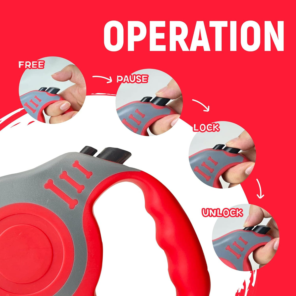 Correa Retráctil Automática con Accesorios para Perros