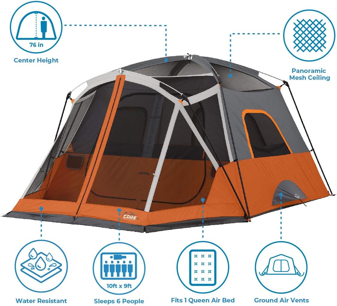 Tiendas de campaña portátil con bolsa de transporte CORE