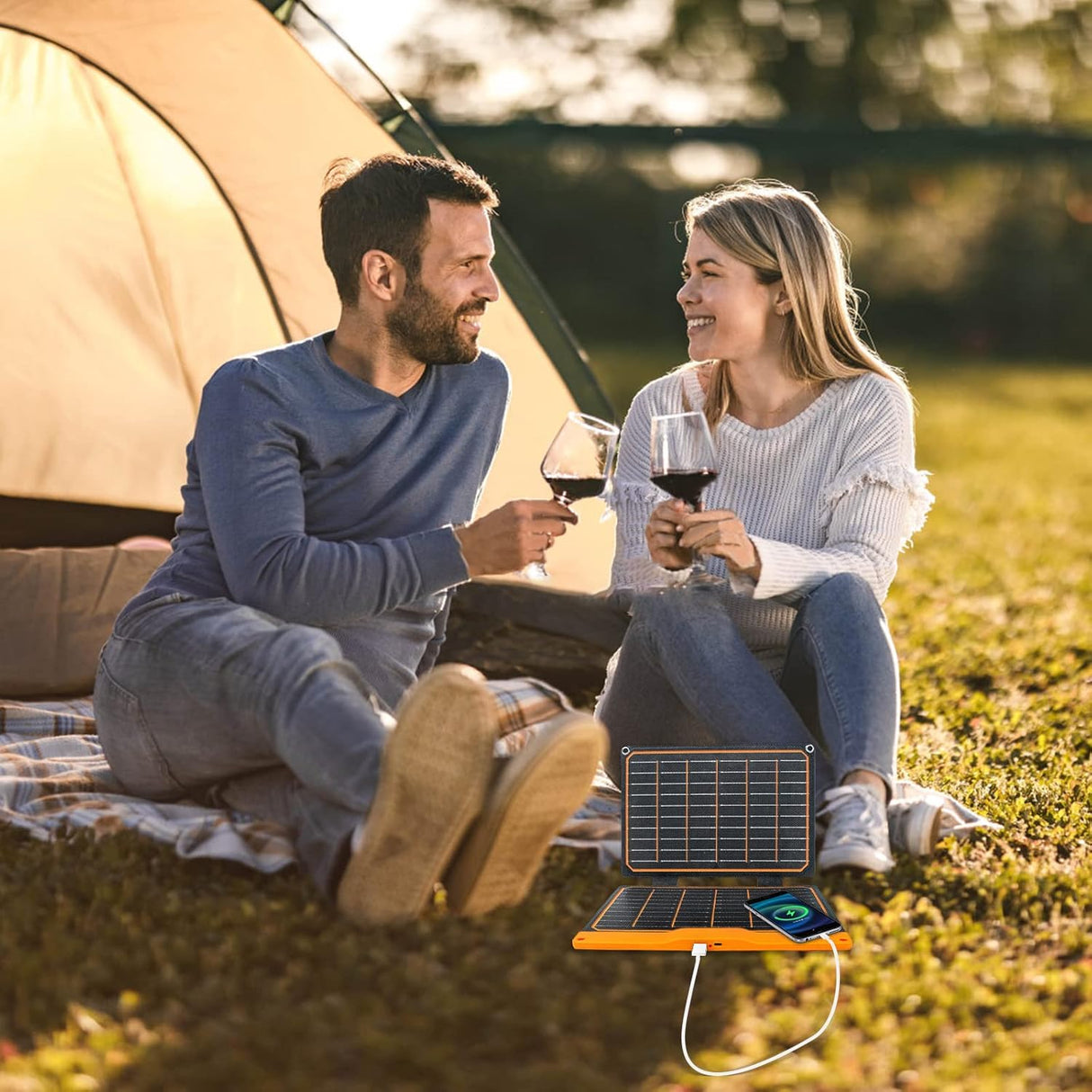 Panel Solar Portátil FlexSolar 20W, Carga USB, Alta Eficiencia