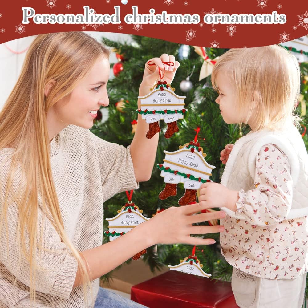Adornos Navideños Personalizados 2024 - Familias 2-8 Nombres