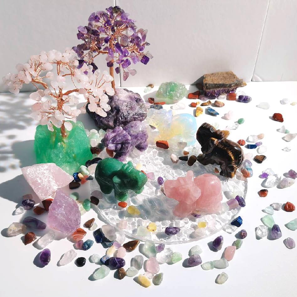 QINJIEJIE 5 piezas de cristales decorativos de elefante