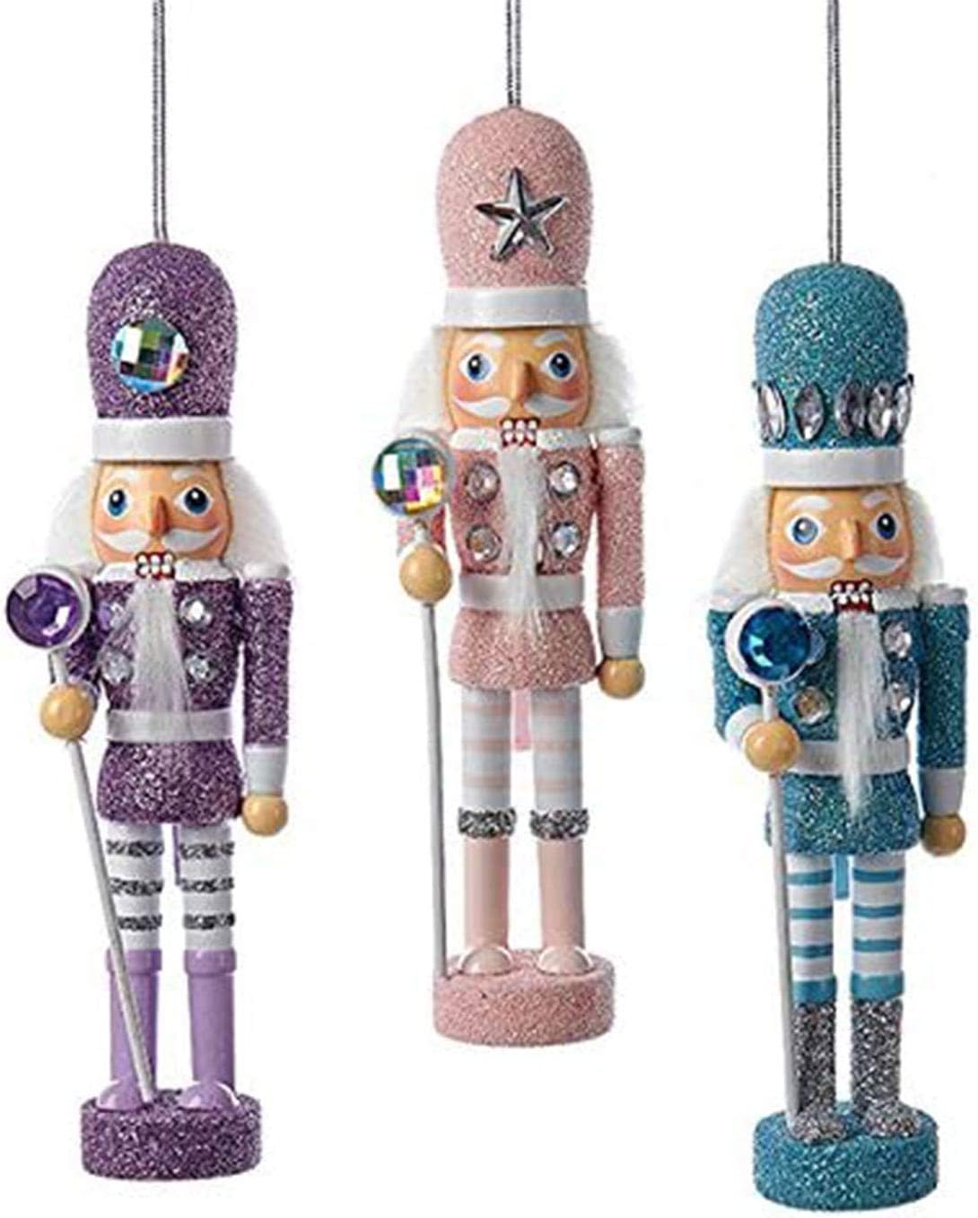 Adorno navideño Nutcracker 6 pulgadas Kurt Adler HA0308 3 piezas