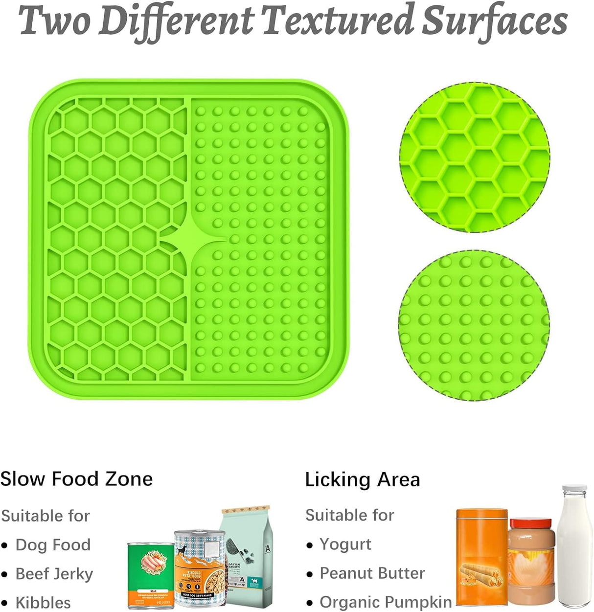 Paquete de 3 comederos para lamer perros y gatos