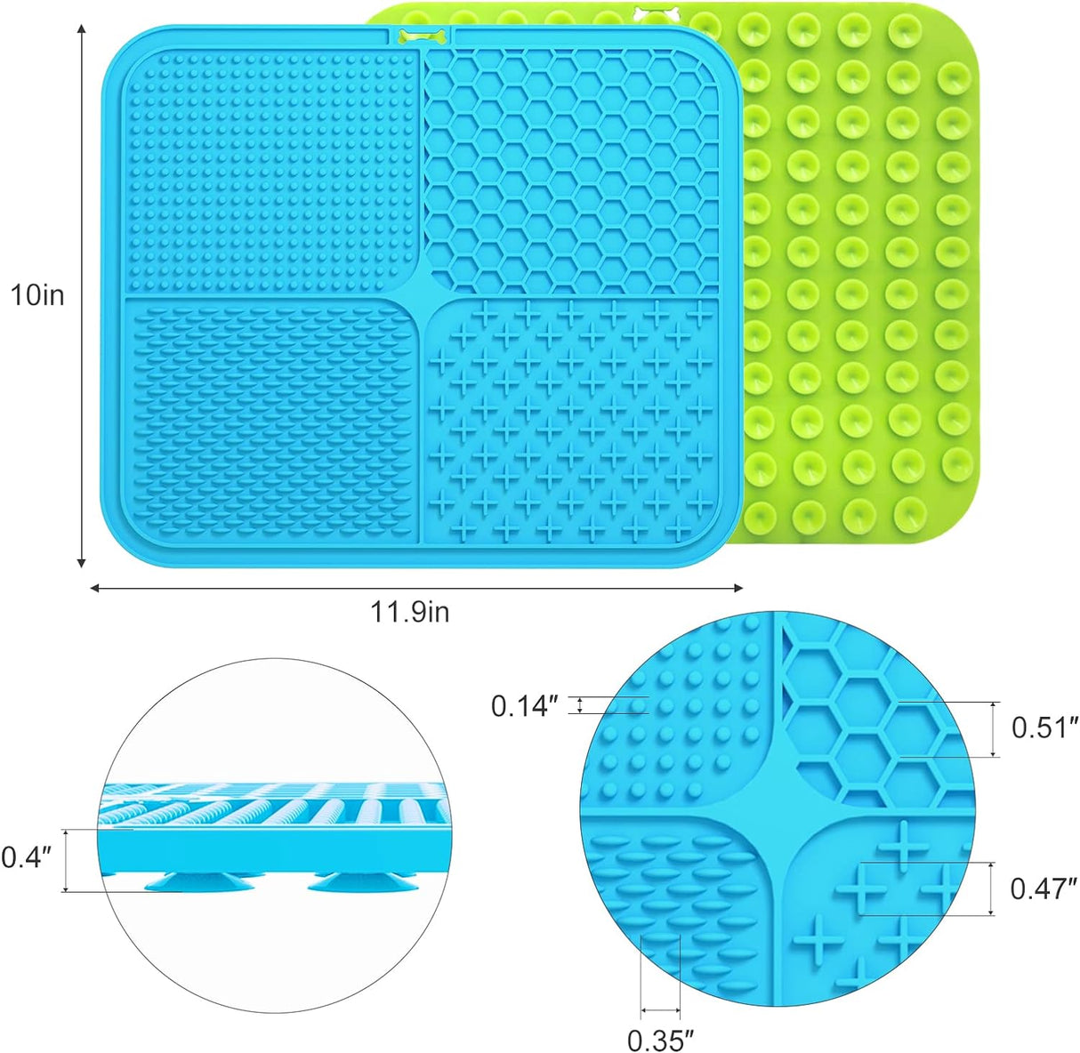 Alfombrilla tipo comedero de lamer para perros y gatos