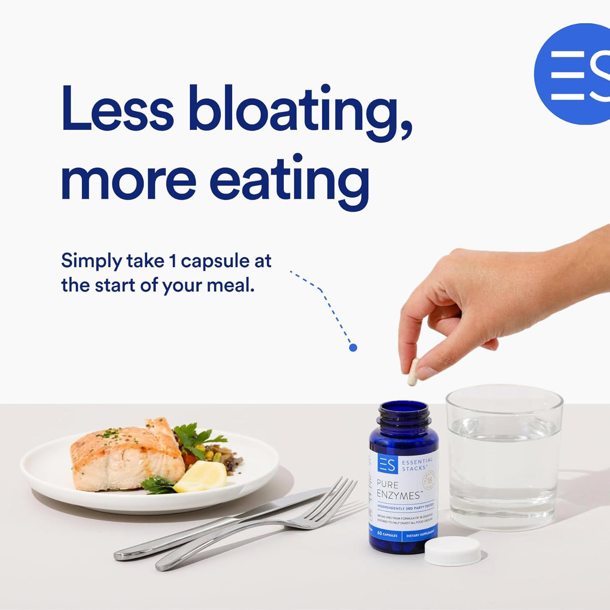 Suplementos Enzimas digestivas puras sin gluten 60 cáp