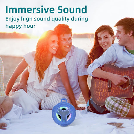 Altavoz Bluetooth impermeable IPX7 para ducha con luz LED