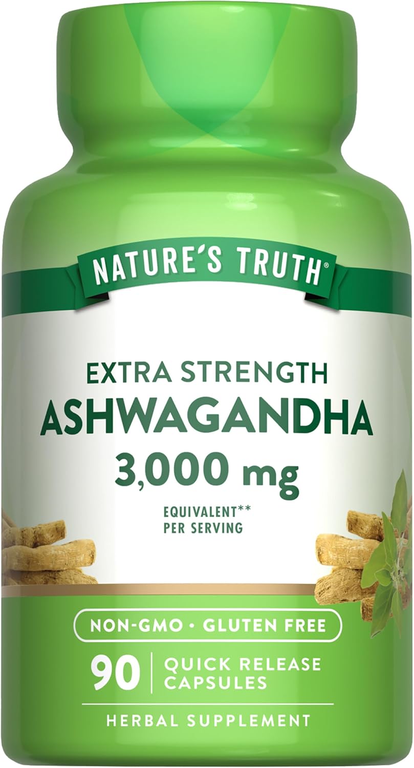 Cápsulas de Ashwagandha 3000mg Nature's Truth, 90 Conteos