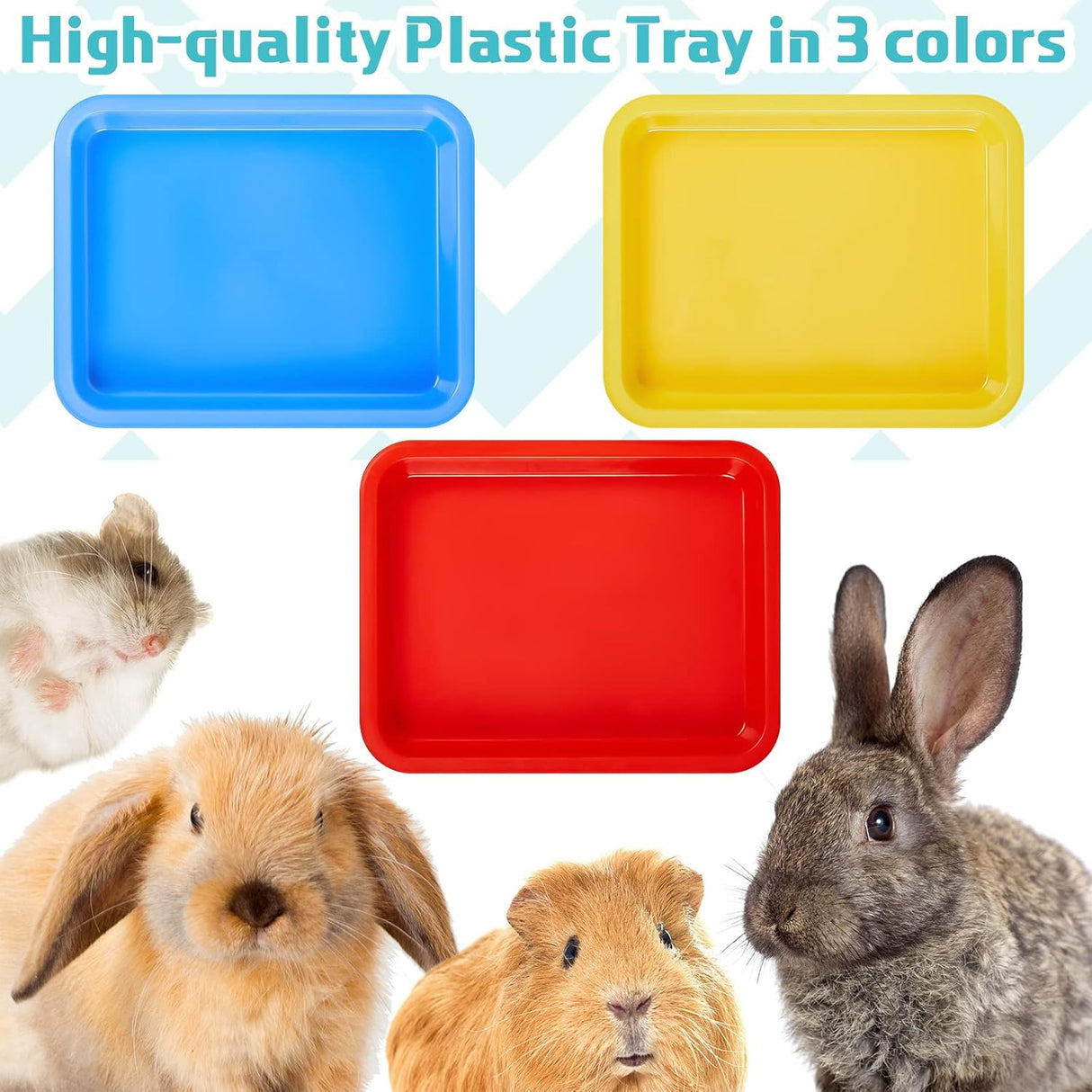 3 Cajas de arena para gatos Tessco multicolor