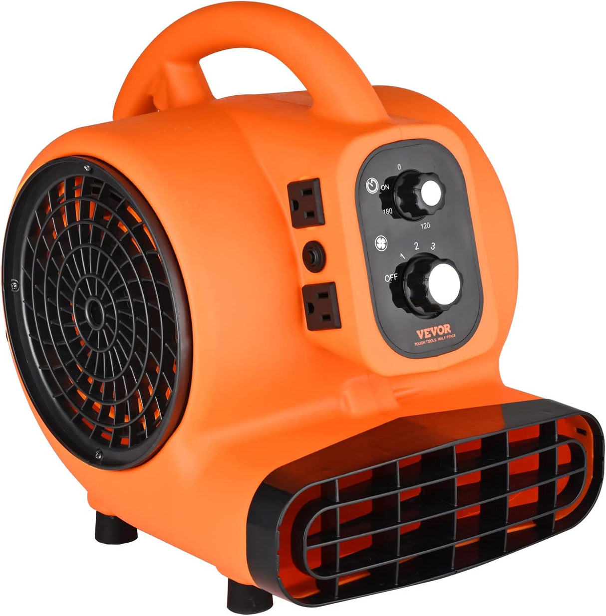 VEVOR Soplador de Aire 1/4 HP 1000 CFM, 4 Ángulos, Portátil