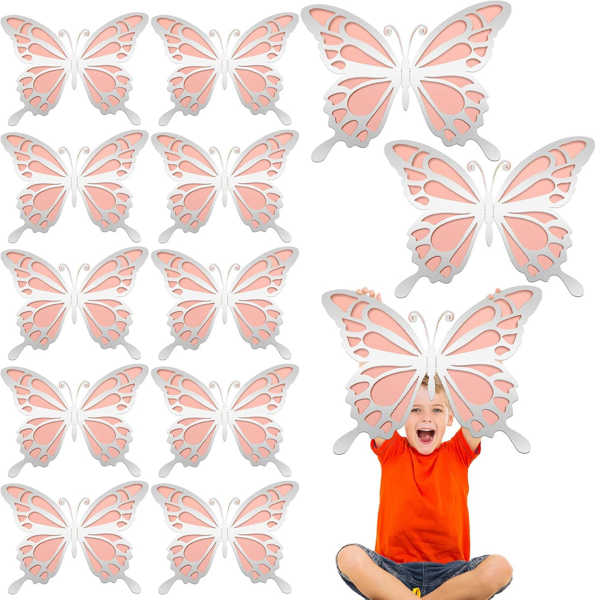 Decoraciones de Mariposas 3D para Fiesta, Set de 12 Pcs