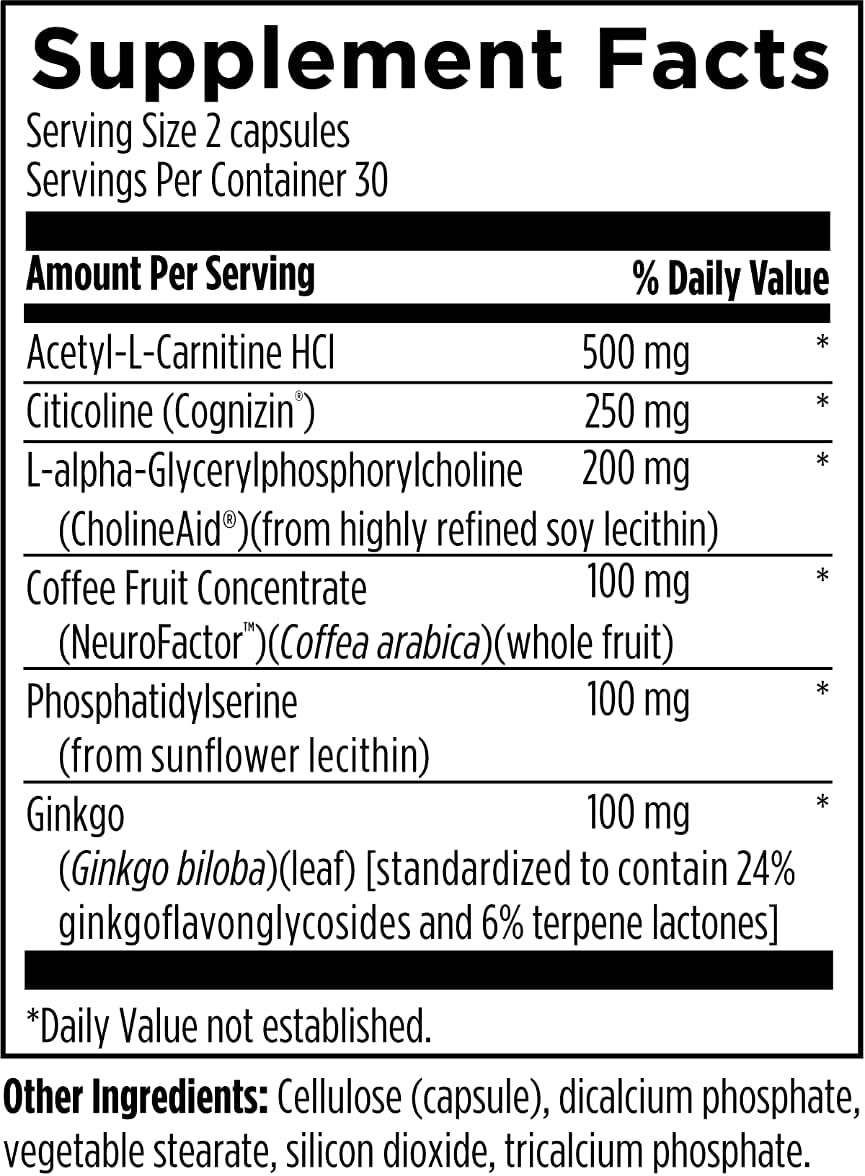 Suplemento Nootrópico para Apoyo Cognitivo, Ánimo y Memoria