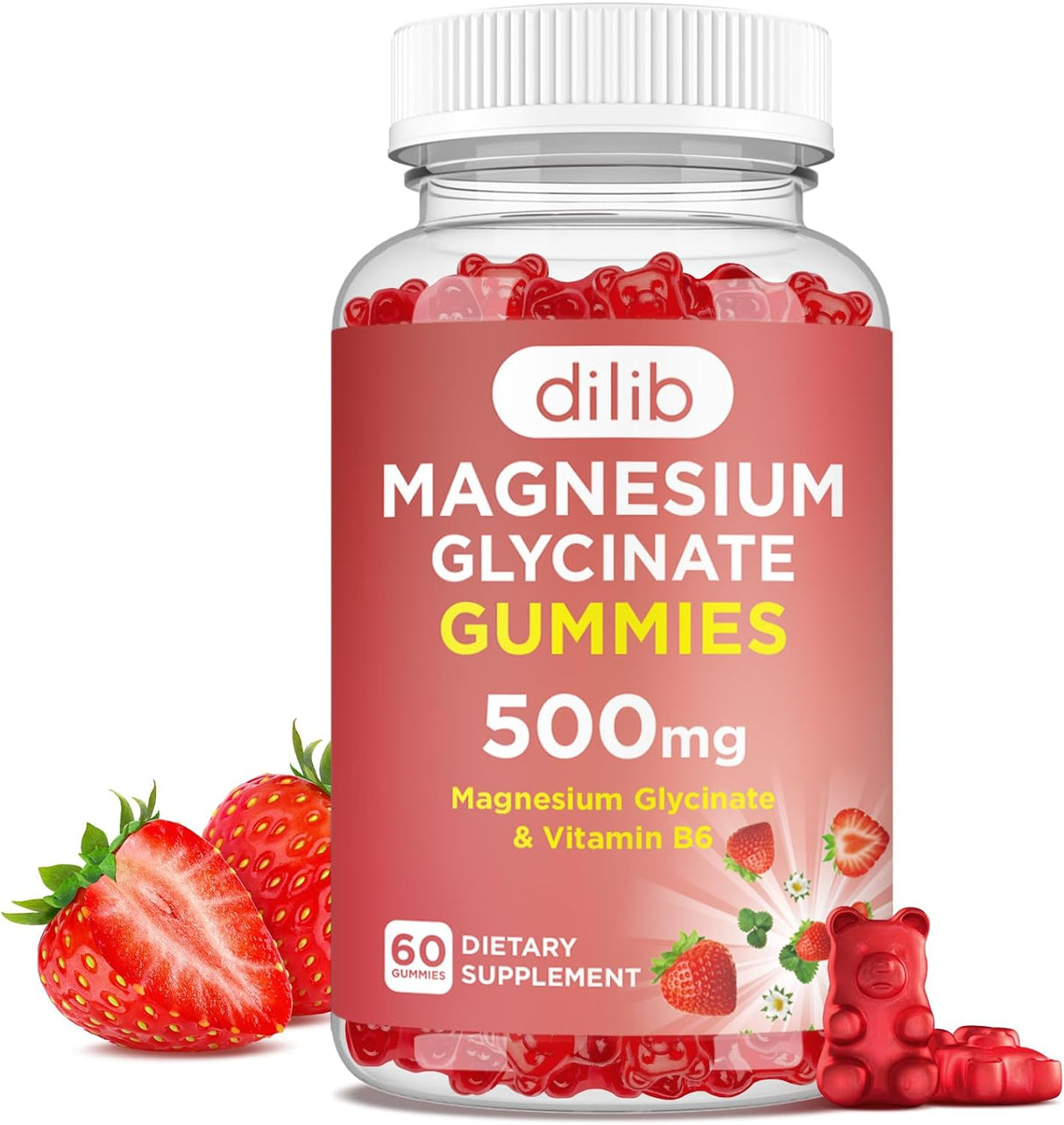 Suplementos de glicinato de magnesio de 500 mg dilib