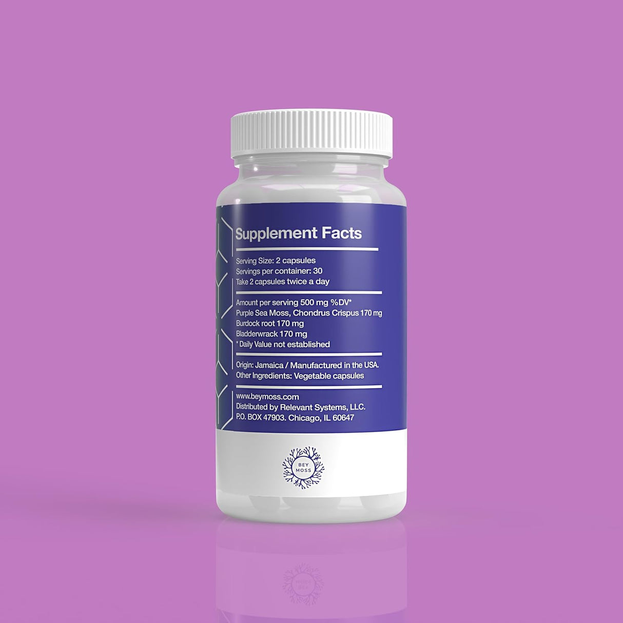 Cápsulas de Musgo Marino Orgánico - Suplemento Natural - 60 Uds