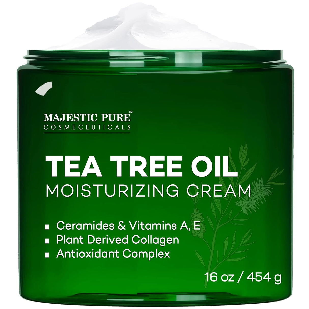 Crema hidratante facial de aceite de árbol de té MAJESTIC
