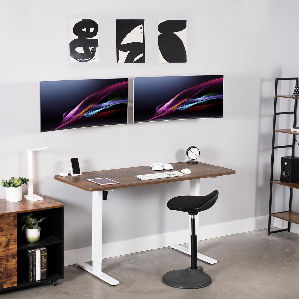 Soporte de Monitor Doble VIVO, Pared, Brazo Telescópico, MOUNT-TS38W