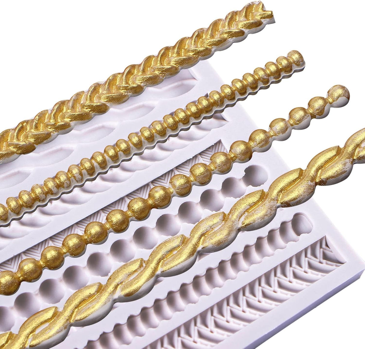 Moldes de fondant de encaje de voluta decoración