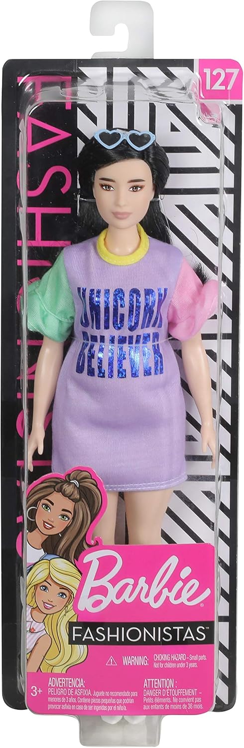 Muñeca Barbie Fashionistas con cabello largo y outfit Unicorn Believer