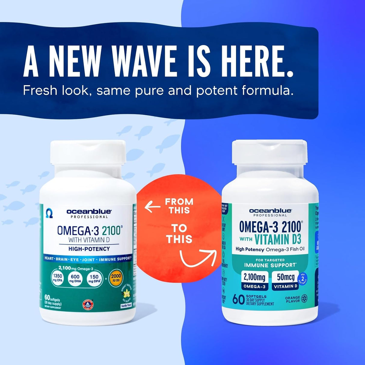 Omega-3 Profesional Oceanblue con D3 – 120 cápsulas