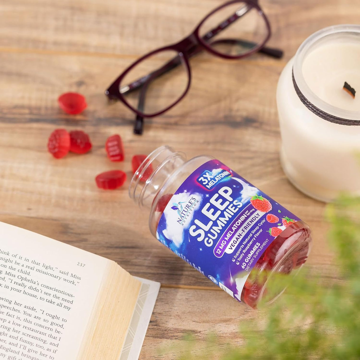 apoyo para dormir Gomitas extra fuerte, 12 mg dietético