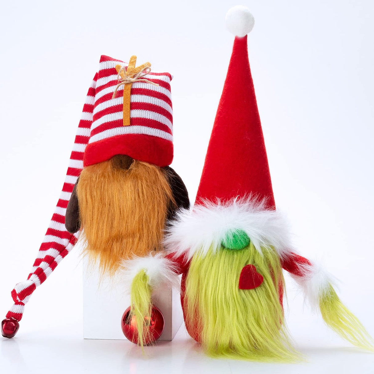 Adornos Navideños Gnomos Suecos 2-Pack, Hecho a Mano, Tomte
