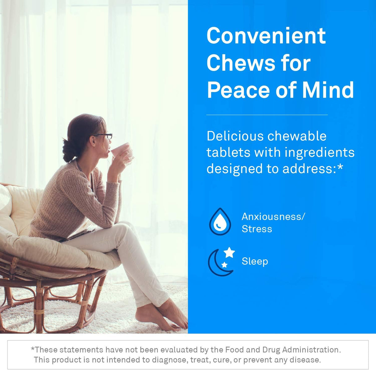 Masticables para apoyar la calma y el sueño en adultos