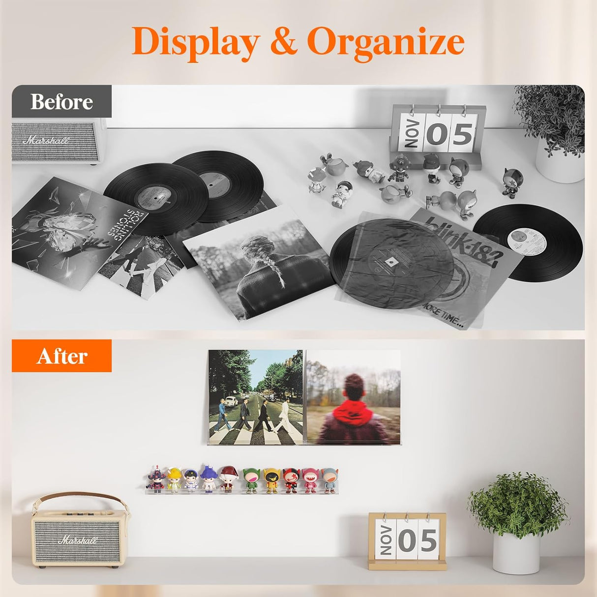 Estanterías Flotantes Lifewit para Vinilos, 6 Pcs, 12